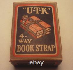 MUSEUM WORTHY 1930's GENERAL STORE DISPLAY with 14 BOXES of school BOOK STRAPS