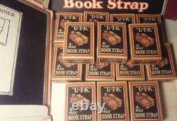 MUSEUM WORTHY 1930's GENERAL STORE DISPLAY with 14 BOXES of school BOOK STRAPS