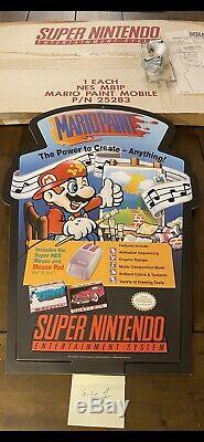 Mario Paint Collector 1992 Vintage Signage Store Display Snes Sign