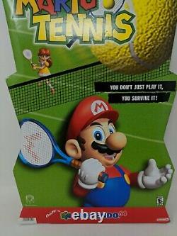 Mario Tennis Nintendo 64 N64 Standee Sign Promo Promotional Store Display VTG