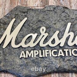 Marshall Amplification original store sign display 1980s faux rock 36 wide orig
