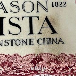 Mason Vista On Ironstone China Merchant Store Display Sign Plaque Antique White