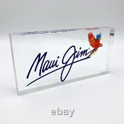 Maui Jim Acrylic Promotional 6.25 Plaque Advertisement Sign Sunglasses Rare