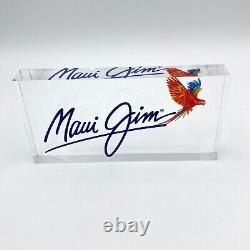 Maui Jim Acrylic Promotional 6.25 Plaque Advertisement Sign Sunglasses Rare