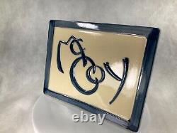 McCoy Cursive MCM DEALER SIGN Art Pottery Advertising Display Case Plaque MINT