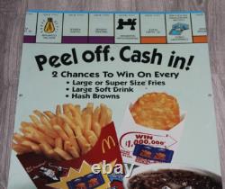 Mcdonald's MONOPOLY 1997 STORE DISPLAY SIGN 20 X 48