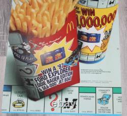Mcdonald's MONOPOLY 1997 STORE DISPLAY SIGN 20 X 48