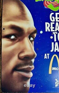 Michael Jordan Bugs Bunny Space Jam McDonalds Promo Display 1996 WB 48 x 20