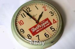 Mid Century Modern Industrial Dr Pepper Store Display Advertising Sign Clock