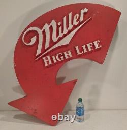 Miller High Life Beer Sign Store Display BIG Styrofoam Advertising Man Cave