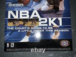 NBA 2K1 Poster Sega Dreamcast Promo Store Display Sign Iverson AUTHENTIC VINTAGE
