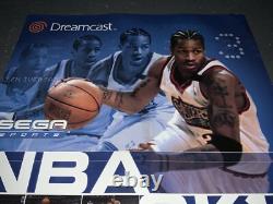 NBA 2K1 Poster Sega Dreamcast Promo Store Display Sign Iverson AUTHENTIC VINTAGE