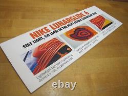 NIKE Sneaker Shoe Store Display Advertising Sign LUNARGLIDE 6 Stay Light Go Long