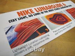 NIKE Sneaker Shoe Store Display Advertising Sign LUNARGLIDE 6 Stay Light Go Long