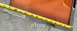 NIKE Swoosh Logo Retail Store Advertise Metal Chrome Display Orange Sign Fixture