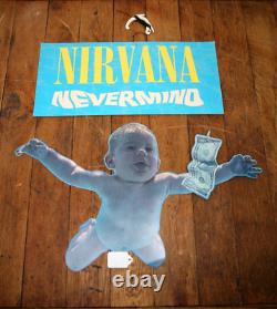 NIRVANA NEVERMIND Original 1991 Die Cut hanging mobile Store Display record sign