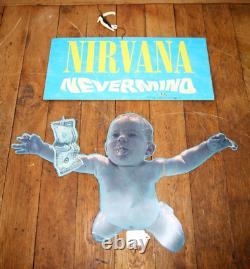 NIRVANA NEVERMIND Original 1991 Die Cut hanging mobile Store Display record sign