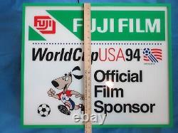 NOS FUJI FILM Light Up Sign World Cup Soccer 1994 Size 25 X 21 Inch