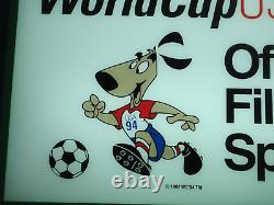 NOS FUJI FILM Light Up Sign World Cup Soccer 1994 Size 25 X 21 Inch