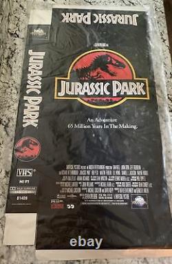 NOS Jurassic Park Hanging Display VHS Cover Box 1994 Blockbuster Standee