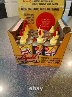 NOS Solder Seal Vintage Liquid Wrench Hardware Store Advertising Display 10 Cans