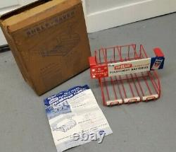 NOS in BOX Antique Vintage Tin Eveready Flashlight Battery Display Shelf sign