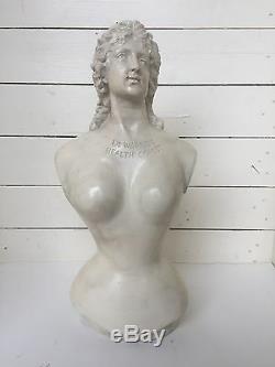 NUDE 1877 DR WARNERS HEALTH CORSET STORE Advert DISPLAY Bust Mannequin LADY NICE