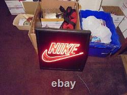 Neon Tube Nike Store Display Sign USA Made Electriglass 18-3/4 X 18-3/4