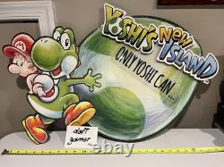 New Yoshis Island Store Display Sign 3DS Rare Retail Promo Official Nintendo