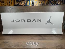 Nike Air Jordan Foot Locker Store Median Display Sign White Silver Y2K 40x15