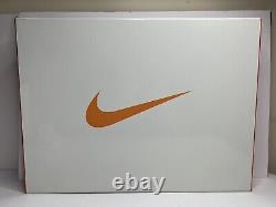 Nike Branded Metal Shoe Store Sign Display White With Orange Swoosh Logo Vintage