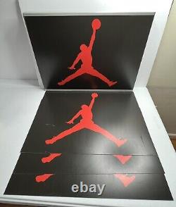 Nike Branded Metal Shoe Store Sign Display With 4x Air Jordan Jumpman Inserts