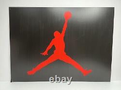 Nike Branded Metal Shoe Store Sign Display With 4x Air Jordan Jumpman Inserts