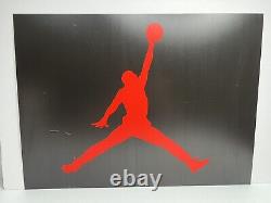 Nike Branded Metal Shoe Store Sign Display With 4x Air Jordan Jumpman Inserts