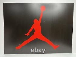 Nike Branded Metal Shoe Store Sign Display With 4x Air Jordan Jumpman Inserts