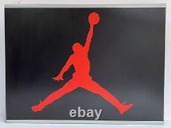 Nike Branded Metal Shoe Store Sign Display With Air Jordan Jumpman Insert