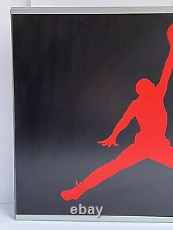 Nike Branded Metal Shoe Store Sign Display With Air Jordan Jumpman Insert