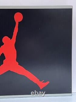 Nike Branded Metal Shoe Store Sign Display With Air Jordan Jumpman Insert