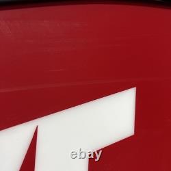 Nike Check Mark Logo Display Sign Shoe Store Molded Plastic Red Oval 42X18