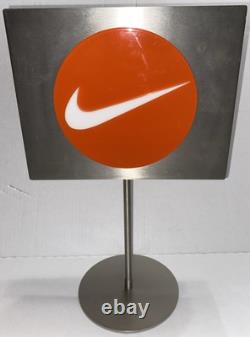 Nike Double Sided Metal Store Sign Shelf Display Sneaker Advertisement 15x10 VTG