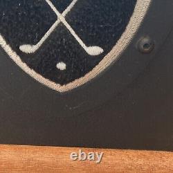 Nike Golf Retail Store Display Double Sided Sign Black & Grey Swoosh Symbol EUC