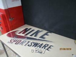 Nike Large 36 Swoosh Store Display Shoe Advtg Sign with NIKE SPORTSWEAR LETTERS