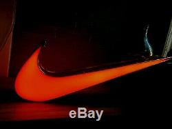 Nike Logo Sign 33 Lights Up Light Display Store Swoosh Advertising Red