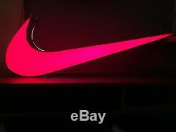 Nike Logo Sign 33 Lights Up Light Display Store Swoosh Advertising Red Double