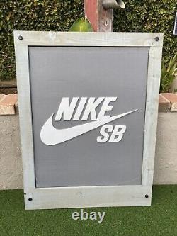 Nike Swoosh SB Dunks Shoes Heavy Large Store Display Sign Wood Plastic Shoe