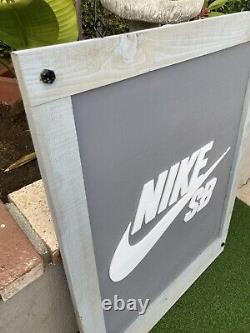 Nike Swoosh SB Dunks Shoes Heavy Large Store Display Sign Wood Plastic Shoe