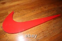 Nike Vintage 90's Red Swoosh Store Display Wooden Sign