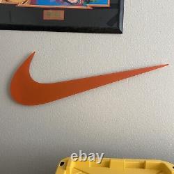 Nike store display swoosh sign orange 34.5 long RARE