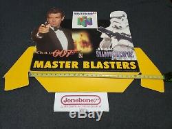 Nintendo 64 GOLDENEYE / STAR WARS Store Display Sign 007 James Bond Promo N64