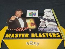 Nintendo 64 GOLDENEYE / STAR WARS Store Display Sign 007 James Bond Promo N64